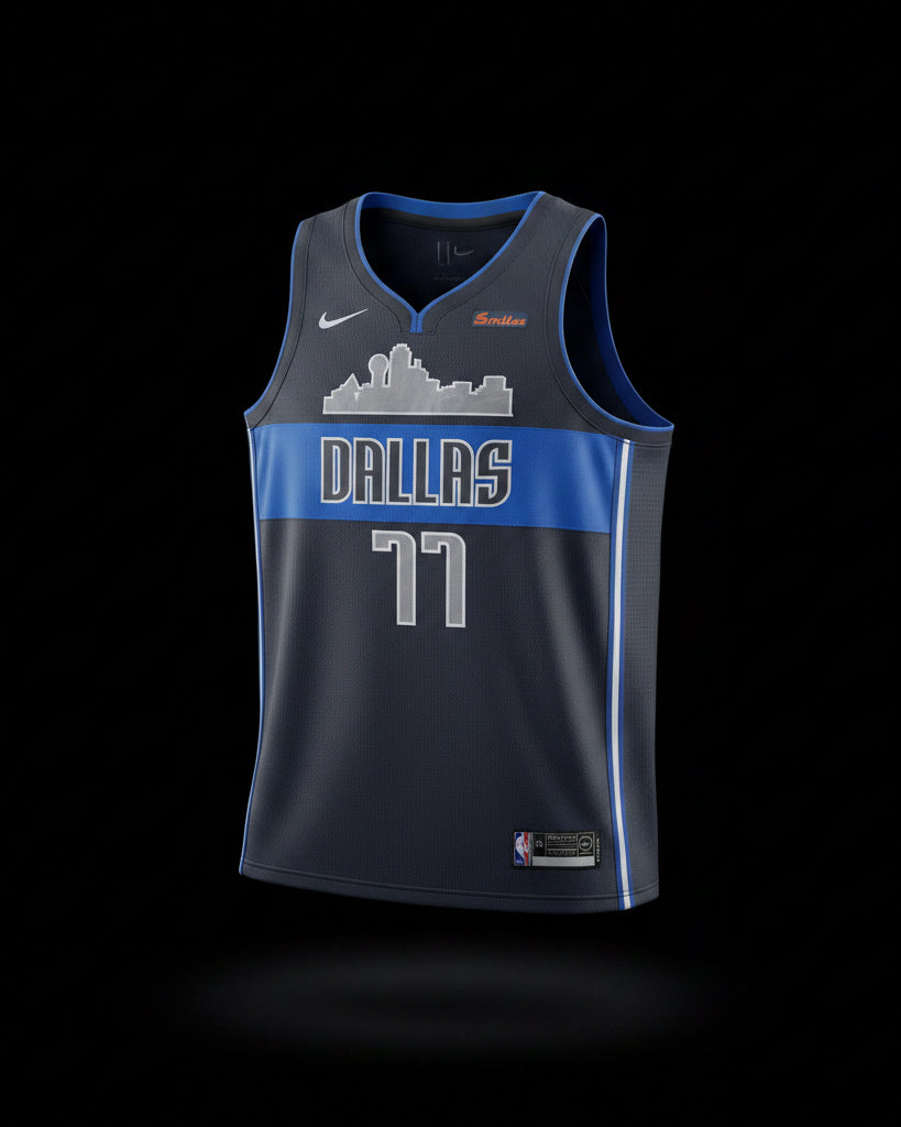 Jersey Dallas Mavericks Edición Ciudad Skyline Luka Doncic