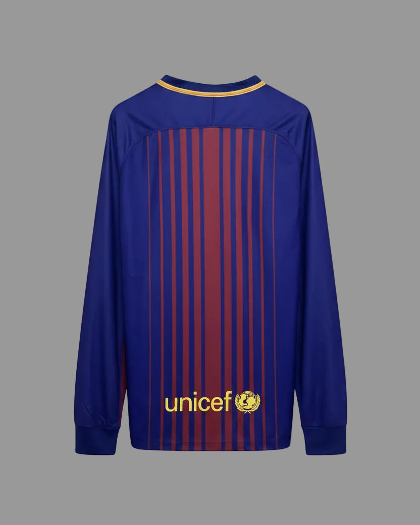 Camiseta de casa del Barcelona 17/18 (manga larga)