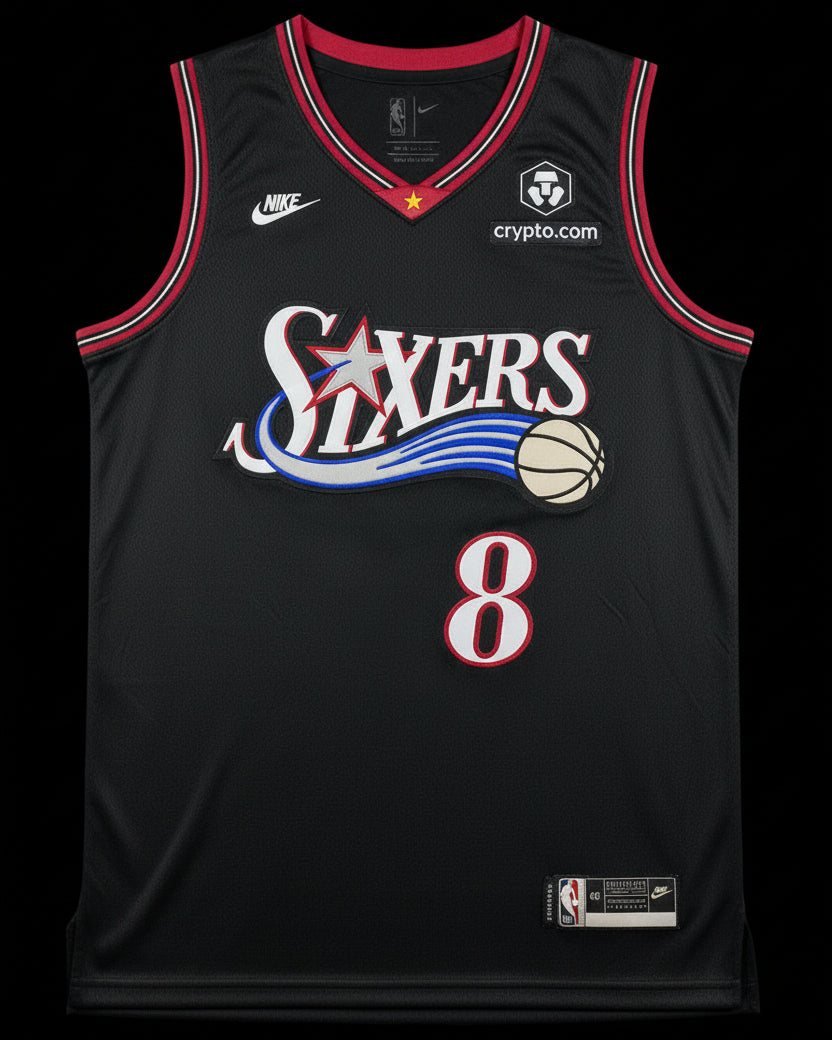 Camiseta Paul George Edición Clásica Negra de los Philadelphia 76ers