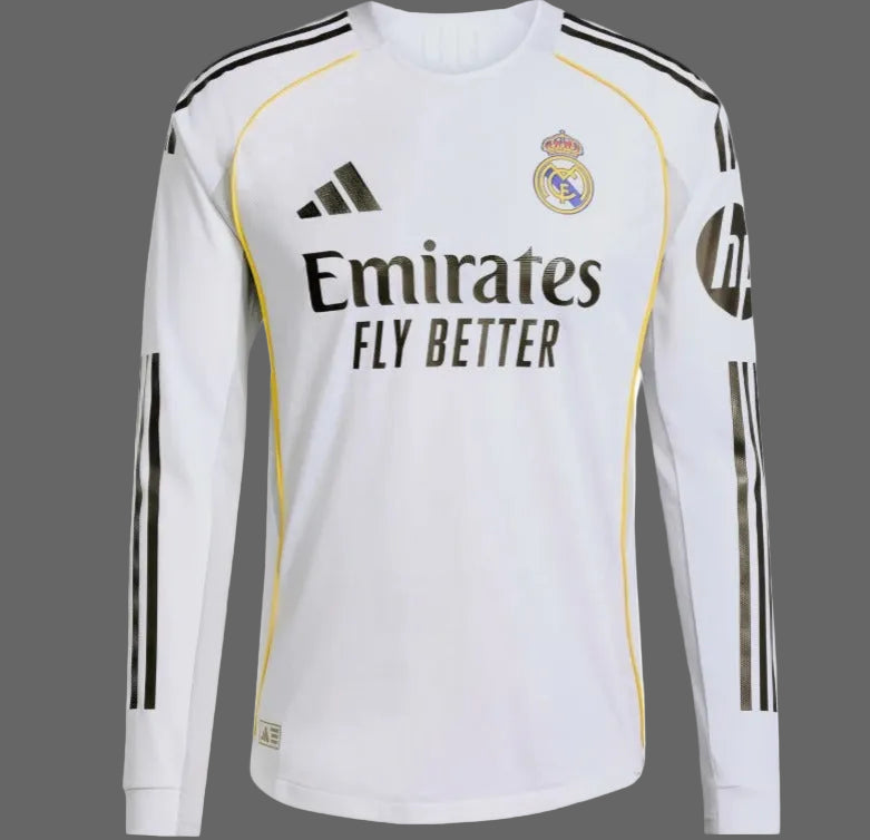 Camiseta de local del Real Madrid 25/26 (Manga Larga)