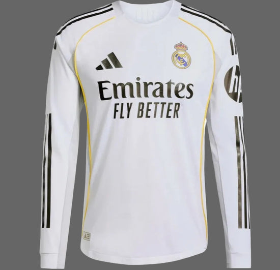 Camisola Principal Real Madrid 25/26 (Manga Comprida)