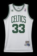 Camiseta blanca de Larry Bird de los Boston Celtics