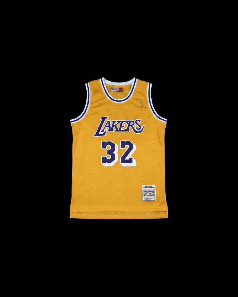 Camiseta Magic Johnson Hardwood Classics (Oro local) de Los Angeles Lakers