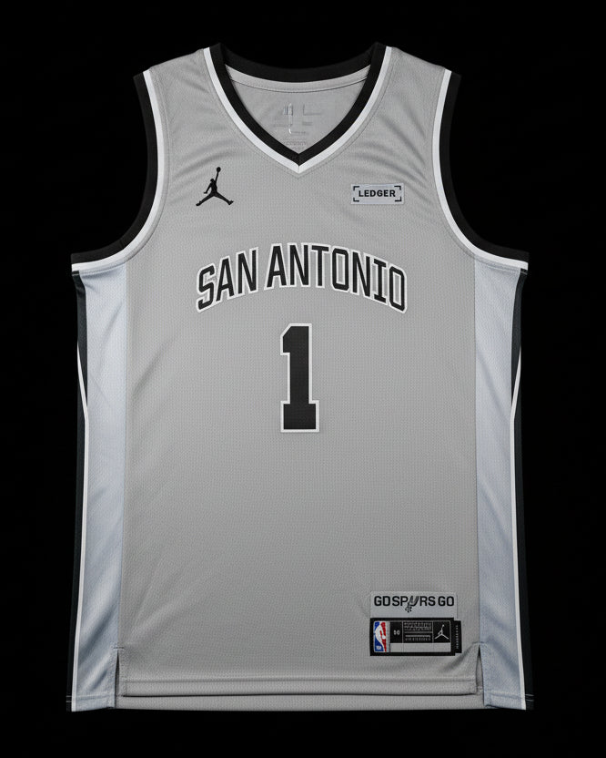 Camiseta de Victor Wembanyama de los San Antonio Spurs Jordan Statement Edition