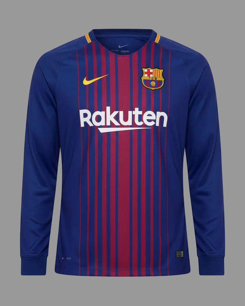 Camiseta de casa del Barcelona 17/18 (manga larga)